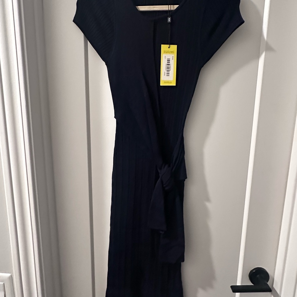 Karen Millen Navy knit dress with tie waist